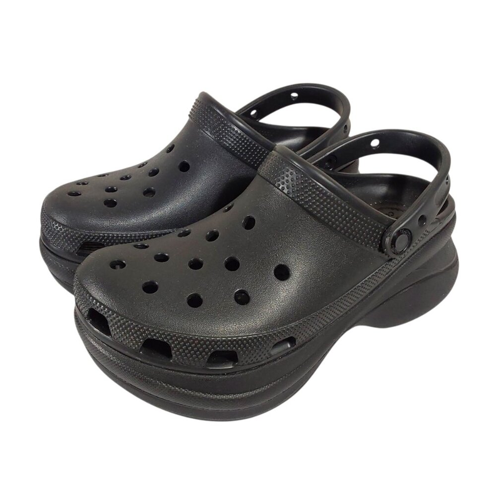 NWOT Crocs Women's Classic Bae Clogs Chunky Black Platform Slingback Shoes - 8 - Picture 2 of 10